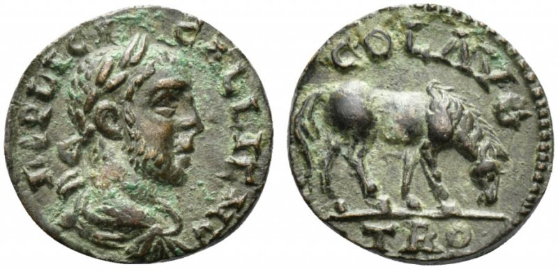 Gallienus (253-268). Troas, Alexandria. Æ (19mm, 4.56g, 6h). Laureate, draped an...