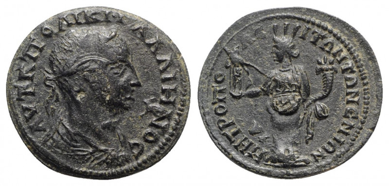 Gallienus (253-268). Ionia, Metropolis. Æ (28mm, 7.97g, 6h). Laureate, draped an...