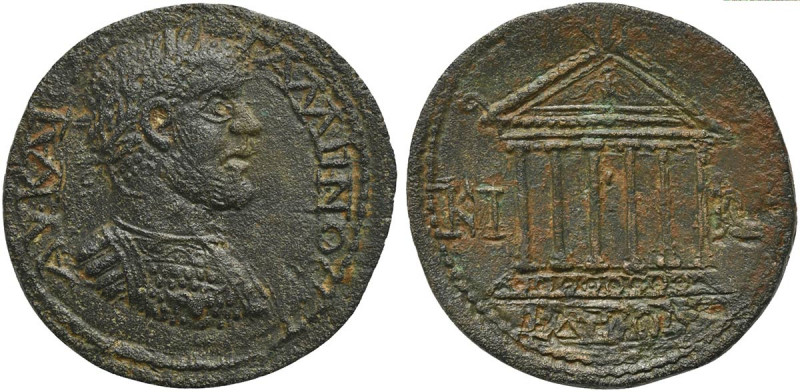 Gallienus (253-268). Phrygia, Cibyra. Æ (30mm, 13.32g, 6h). Laureate and cuirass...