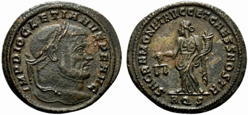 Diocletian (284-305). Æ Follis (28.5mm, 10.03g, 12h). Aquileia, c. AD 300. Laure...