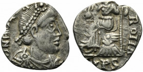 Vandals, Pseudo-Imperial coinage, c. 440-490. AR Siliqua (15mm, 1.78g, 2h). ). In the name of Honorius. Pseudo-Ravenna mint in Carthage, under Gaiseri...