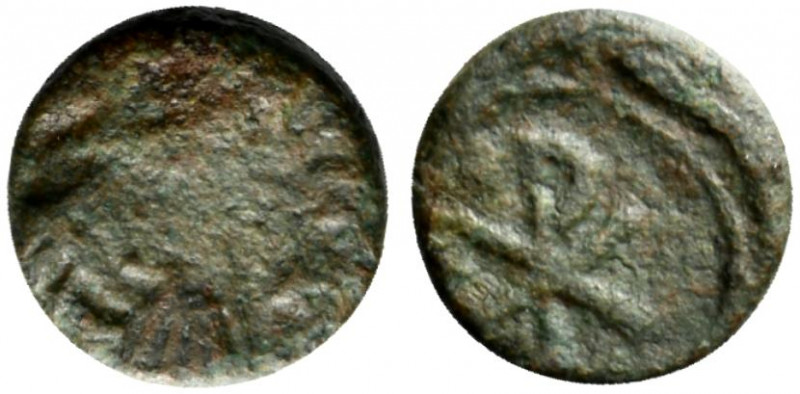 Vandals, c. 5th- 6th century. Æ (8.5mm, 0.64g, 12h). Diademed and draped bust r....