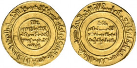 Islamic, Fatimids, al-Mustansir billah (AH 427-487 / AD 1036-1094). AV Dinar (22mm, 4.19g, 3h). Misr, AH 438. Album 719.1; Nicol 2117. EF