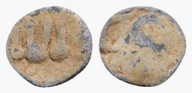 Islamic PB Tessera (14mm, 1.88g). Legend in one line. R/ Blank. VF