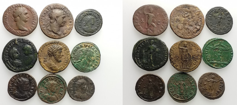 Lot of 9 Roman Imperial Æ coins, to be catalog. Lot sold as is, no return