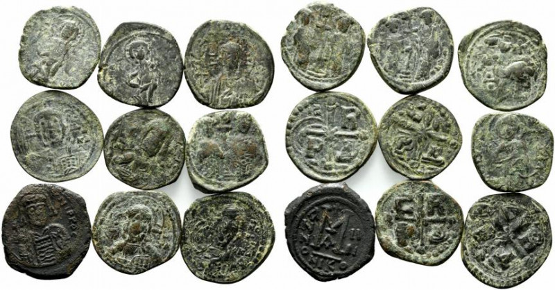 Lot of 9 Byzantine Æ coins, to be catalog. Lot sold as is, no return