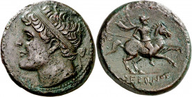 Hierón II (275-215 a.C.). Sicilia. Siracusa. AE 27. (S. 1221 sim) (CNG. II, 1548). 17,82 g. MBC+.