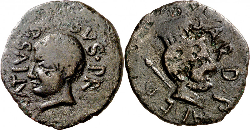 (s. I a.C.). Cerdeña. Turris Libisonis. AE 25. (RPC. I, 625, como de Uselis) (Pi...