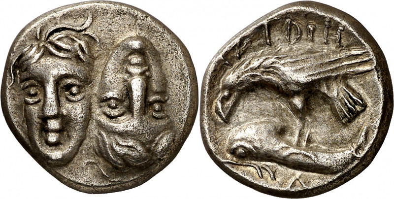 (313-280 a.C.). Tracia. Istros. Estátera. (S. 1669 var) (CNG. III, 1802). Ex Áur...