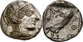 (454-404 a.C.). Ática. Atenas. Tetradracma. (S. 2526) (CNG. IV, 1597). Leve rayita en anverso. 17,06 g. S/C-.