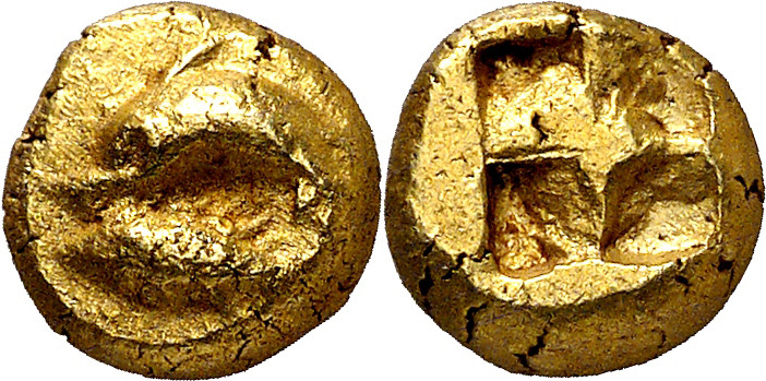 (600-550 a.C.). Misia. Kyzikos. Hekté. (S. 3469 var) (BMC. XV, 12). Ex Numismati...