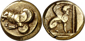 (412-378 a.C.). Lesbos. Mytilene. Hekté. (S. falta) (CNG. VI, 989). Ex Numismatik Lanz 02/11/2009, nº 111. 2,50 g. MBC+.