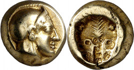 (478-455 a.C.). Lesbos. Mytilene. Hekté. (S. 4241) (CNG. VI, 957). 2,53 g. MBC+/EBC-.