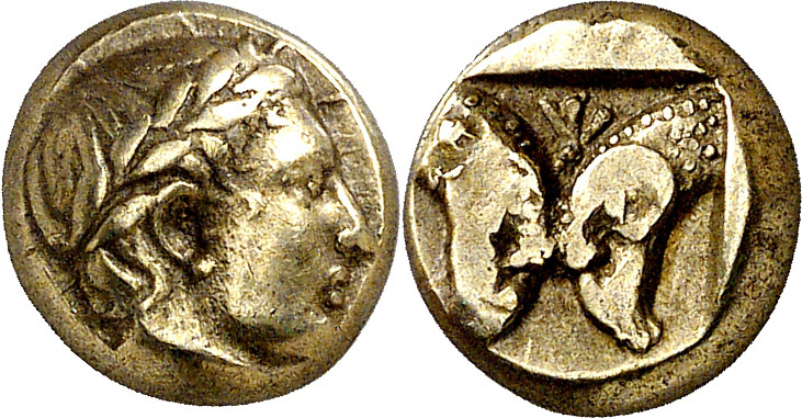(454-427 a.C.). Lesbos. Mytilene. Hekté. (S. 4244 var) (CNG. VI, 983). Ex Numism...