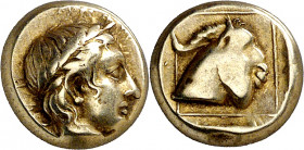 (454-427 a.C.). Lesbos. Mytilene. Hekté. (S. falta) (CNG. VI, 985). 2,53 g. MBC+.