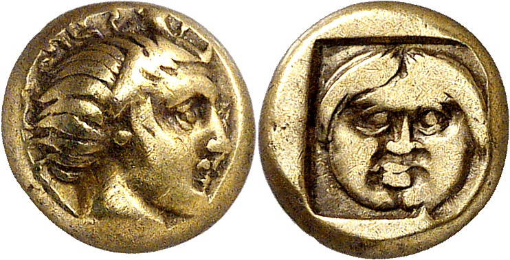 (454-427 a.C.). Lesbos. Mytilene. Hekté. (S. 4246) (CNG. VI, 980, mismo ejemplar...