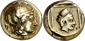(412-378 a.C.). Lesbos. Mytilene. Hekté. (S. 4251 var) (CNG. VI, 999). 2,55 g. MBC+.