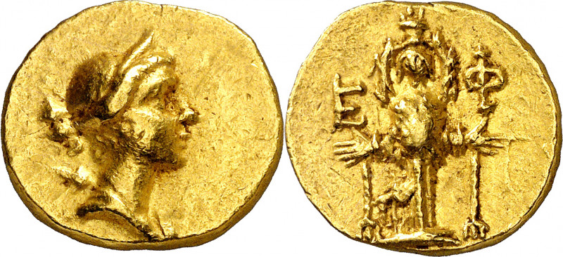 (87-85 a.C.). Jonia. Éfeso. Estátera de oro. (S. 4397 var). Atractiva. Ex NFA 24...