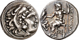 Imperio Macedonio. Alejandro III, Magno (336-323 a.C.). ¿Lampsacos? Dracma. (S. 6730 var) (MJP. falta). Ex ANE 07/05/1991, nº 46. 4,25 g. EBC-.
