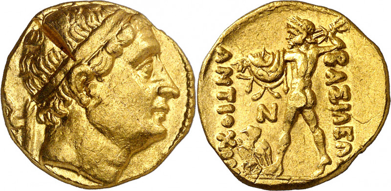 Imperio Seléucida. Antíoco II, Teos (261-246 a.C.). Estátera de oro. (S. 7497) (...