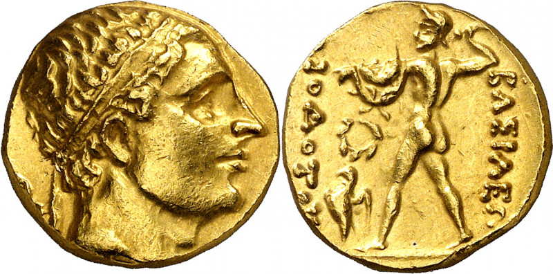 Reinos de Bactria e Indogriegos. Diodotos I (256-239 a.C.). Estátera de oro. (S....