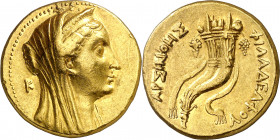 Egipto Ptolemaico. Arsinoe II (285-246 a.C.). Octodracma. (S. 7768). Atractiva. 27,65 g. MBC+.