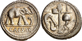 (49 a.C.). Julio César. Denario. (Spink 1399) (S. 49) (Craw. 443/1). Bella. 3,78 g. EBC-.