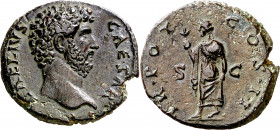 (137 d.C.). Aelio. As. (Spink 3993) (Co. 57) (RIC. 2700). Bella. 10,83 g. EBC.