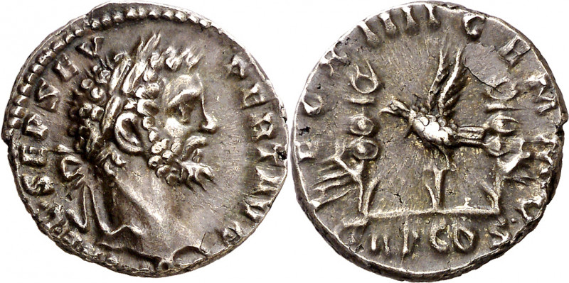 (193 d.C.). Septimio Severo. Denario. (Spink. 6302) (S. 272) (RIC. 14). Muy esca...