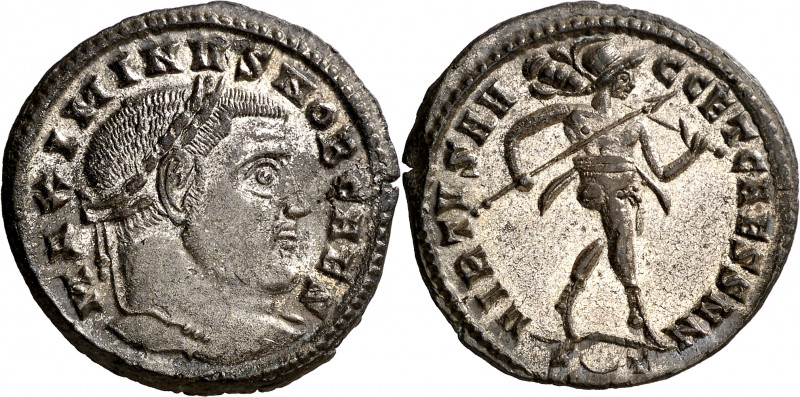 (306 d.C.). Maximino II, Daza. Ticinum. Follis. (Spink 14769) (Co. 188) (RIC. 63...