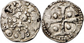 Comtat de Barcelona. Ramon Berenguer III (1096-1131). Barcelona. Diner. (Cru.V.S. 31) (Cru.C.G. 1839). Escasa. 0,88 g. MBC-.