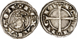 Pere I (1196-1213). Provença. Ral coronat. (Cru.V.S. 172) (Cru.Occitània 98a) (Cru.C.G. 2114a). 0,87 g. MBC.