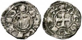 Jaume I (1213-1276). Barcelona. Òbol de doblenc. (Cru.V.S. 305) (Cru.C.G. 2119). Ex Áureo & Calicó 18/10/2017, nº 1272. Muy escasa. 0,46 g. MBC-.