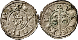 Jaume I (1213-1276). València. Diner. (Cru.V.S. 316) (Cru.C.G. 2129). Segunda emisión. Buen ejemplar. Escasa así. 0,93 g. EBC-.