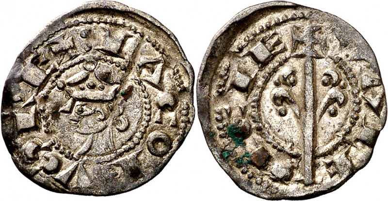 Jaume I (1213-1276). València. Òbol. (Cru.V.S. 317) (Cru.C.G. 2133). Tercera emi...