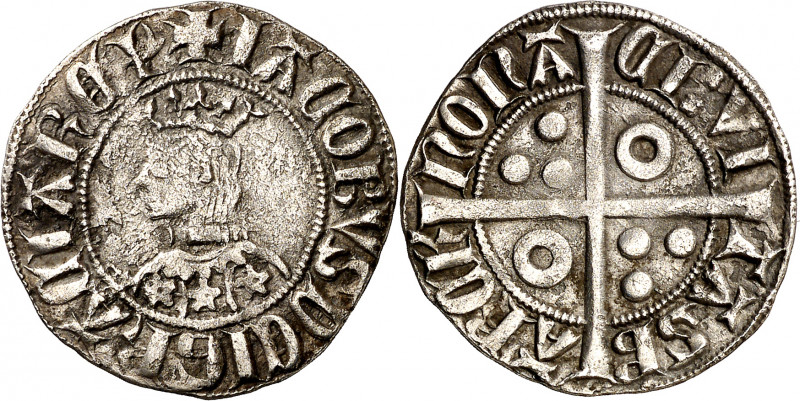 Jaume II (1291-1327). Barcelona. Croat. (Cru.V.S. falta) (Cru.C.G. 2156a). Flore...