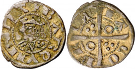Jaume II (1291-1327). Barcelona. Diner. (Cru.V.S. 340.1) (Cru.C.G. 2158a). 1,01 g. MBC+.
