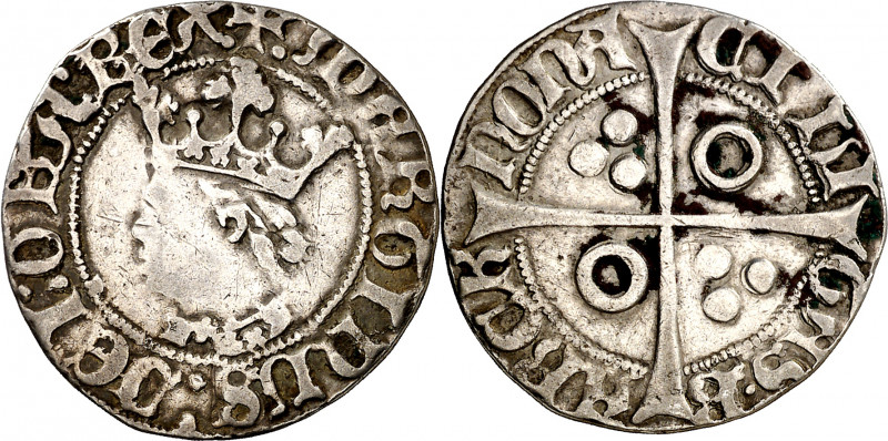 Martí I (1396-1410). Barcelona. Croat. (Cru.V.S. 511) (Cru.C.G. 2318a). El busto...