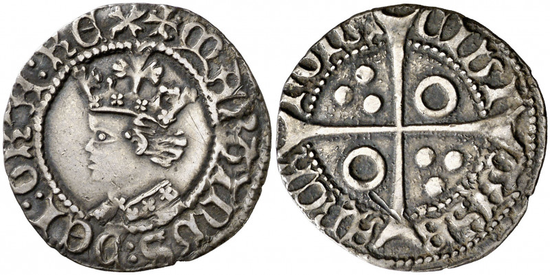 Martí I (1396-1410). Barcelona. Croat. (Cru.V.S. 511) (Cru.C.G. 2318a). El busto...