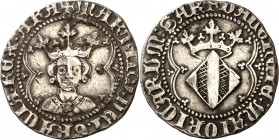 Martí I (1396-1410). València. Ral. (Cru.V.S. 527.1) (Cru.C.G. 2331d). Atractiva. 3,31 g. MBC+.