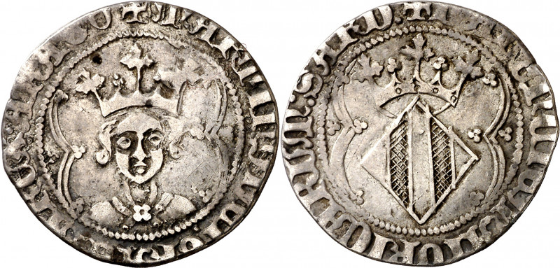 Martí I (1396-1410). València. Ral. (Cru.V.S. 527.4) (Cru.C.G. 2331). 2,98 g. MB...
