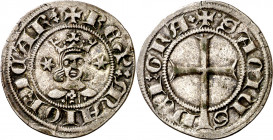 Sanç de Mallorca (1311-1324). Mallorca. Dobler. (Cru.V.S. 547) (Cru.C.G. 2515b). Atractiva. Escasa así. 1,69 g. MBC+.