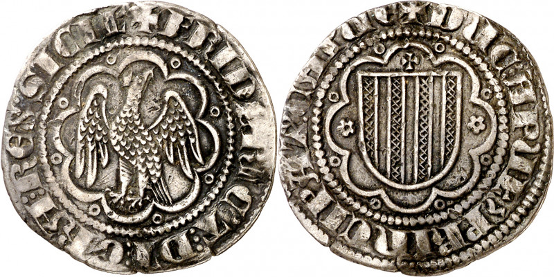 Frederic III de Sicília (1296-1337). Sicília. Pirral. (Cru.V.S. 566) (Cru.C.G. 2...