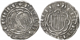 Pere II de Sicília (1337-1342). Sicília. Pirral. (Cru.V.S. 598) (Cru.C.G. 2572) (MIR. 186). Ex Colección Crusafont 27/10/2011, nº 384. Muy rara. 3,17 ...