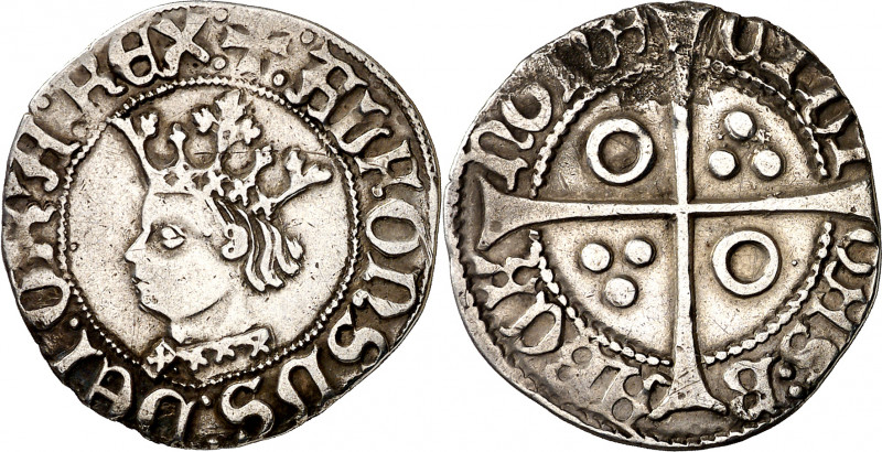 Alfons IV (1416-1458). Barcelona. Croat. (Cru.V.S. 819) (Cru.C.G. 2866). Busto r...