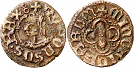 Alfons IV (1416-1458). Menorca. Diner. (Cru.V.S. 858) (Cru.C.G. 3781). Escasa. 1,58 g. MBC/MBC+.