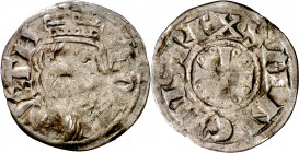Sancho III (1157-1158). Toledo. Dinero. (AB. 150). Rara. 0,80 g. BC+/MBC-.