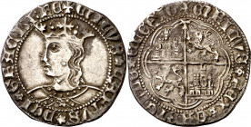 Enrique IV (1454-1474). Toledo. Real de busto. (AB. 693). Gráfila circular en anverso y lobulada en reverso. Leves oxidaciones. 3,14 g. (MBC+).