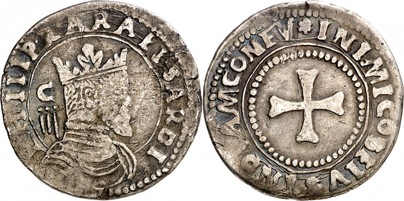 s/d. Felipe II. Cagliari. 3 reales. (Cru.C.G. 4292 var) (MIR. 51 var) (Piras 131...