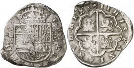 1611. Felipe III. Segovia. A. 4 reales. (AC. 783). Todos los datos perfectos. Buen ejemplar con todas las leyendas completas. Ex Áureo & Calicó 04/07/...